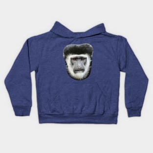 Expressive face of a Colobus monkey Kids Hoodie